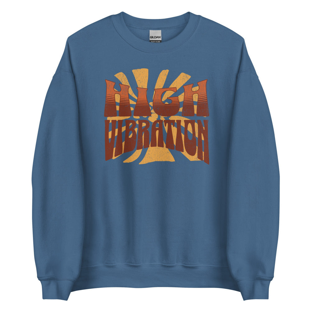 High Vibration Sweatshirt - Indigo Blue Color